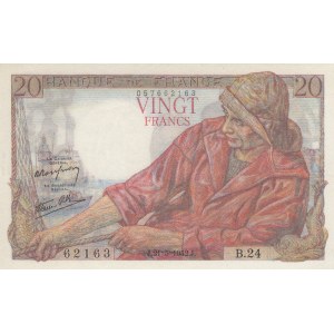 Fransa, 20 Francs and 50 Francs, 1942, UNC, P100a