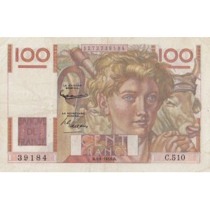 France, 100 Francs, 1953, VF / XF, p128e