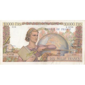 France, 10.000 Francs, 1956, XF, p132d