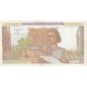 France, 10.000 Francs, 1956, XF, p132d