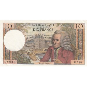 France, 10 Francs, 1971, XF, p147d