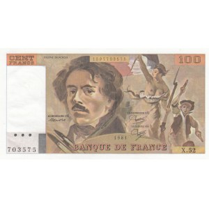 France, 100 Francs, 1981, UNC, p154b