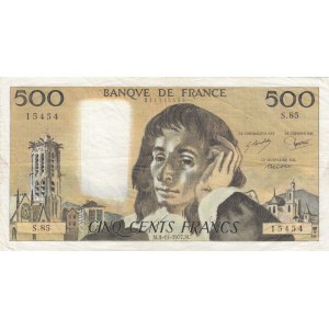 France, 500 Francs, 1977, VF, p156d