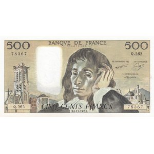 France, 500 Francs, 1987, UNC, p156f