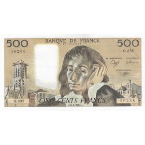 France, 500 Francs, 1990, AUNC(-), p156g