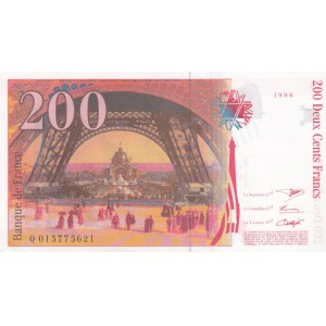 France, 200 Francs, 1996, XF, p159a