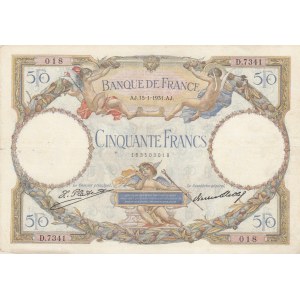 France, 50 Francs, 1931, XF, p80a