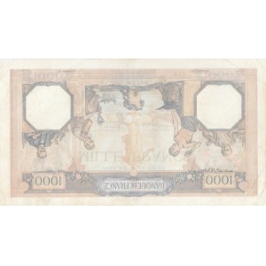 France, 1000 Francs, 1938, XF, p90c