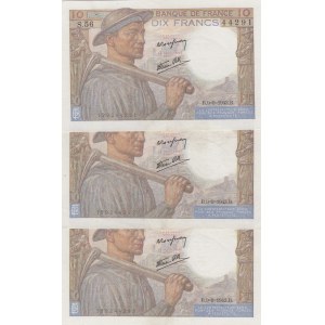 France, 10 Francs, 1943, XF, p99d
