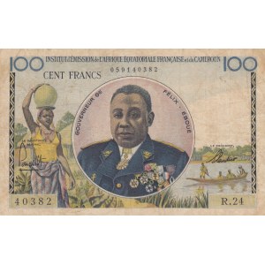 French Equatorial Africa, 100 Francs, 1957, VF, p32