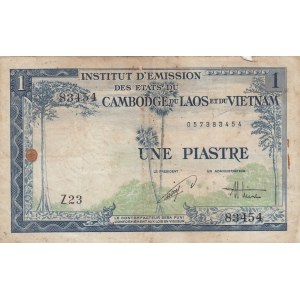 French Indo-China, 1 Piastre, 1954, FINE, p105