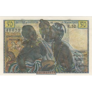 French West Africa, 50 Francs , 1956, UNC, p45