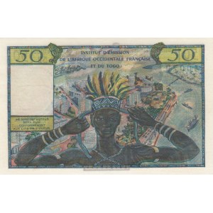 French West Africa, 50 Francs , 1956, UNC, p45