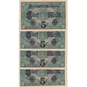Germany, 5 Mark, 1917, UNC (-), p56b
