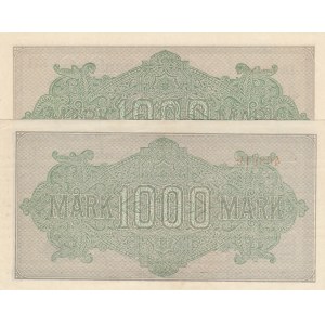 Germany, 1.000 Mark, 1922, UNC, p76, (Total 2 banknotes)