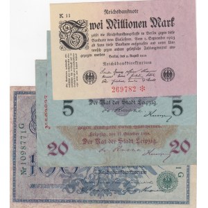 Germany,  Total 4 banknotes