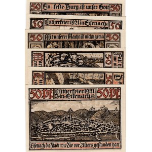 Germany, 50 Bfenning, 1921, UNC,  Total 6 banknotes