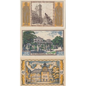 Germany, 25 Pfennig(3), 1923, UNC,  Notgeld, Total 3 banknotes