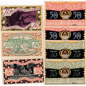 Germany, 50 Pfennig(2), 75 Pfennig(5), 1921, UNC,  Notgeld, Total 7 banknotes