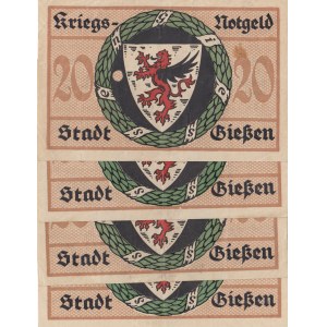 Germany,  1918, XF,  Notgeld, Total 4 banknotes