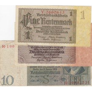 Germany,  3 Different banknotes