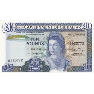 Gibraltar, 10 Pounds, 1986, UNC (-), p22b