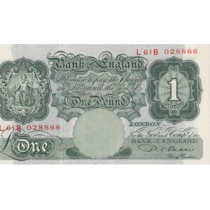 Great Britain, 1 Pound, 1949-55, AUNC, p369b