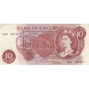 Great Britain, 10 Shillings, 1962/1966, VF, p373b