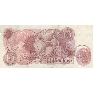 Great Britain, 10 Shillings, 1962/1966, VF, p373b