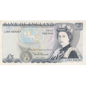 Great Britain, 5 Pounds, 1980/87, XF, p378c, Pressed