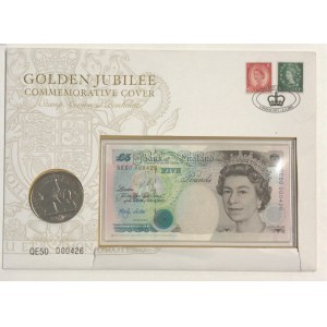 Great Britain, 5 Pounds, 2002, UNC, p382c, FOLDER