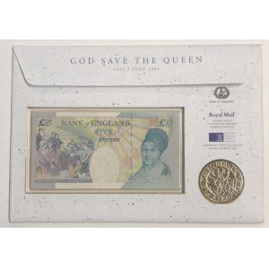 Great Britain, 5 Pounds, 2003, UNC, p391b, FOLDER