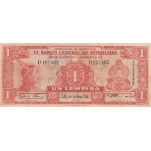 Honduras, 1 Lempira, 1961, VF, p54Aa