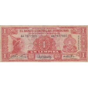 Honduras, 1 Lempira, 1965, FINE, p54Ab