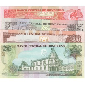 Honduras,  UNC,  total 4 banknotes