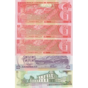 Honduras,  Total 5 banknotes