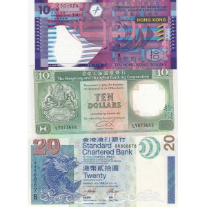 Hong Kong,  Total 3 banknotes