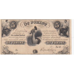 Macaristan, 5 Forint, 1852, UNC,