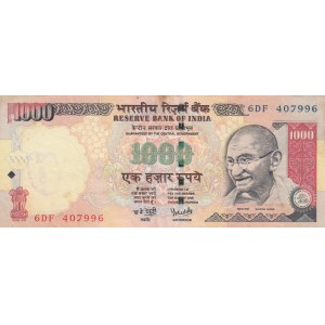 India, 1.000 Rupees, 2008, VF, p100l