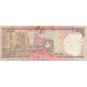 India, 1.000 Rupees, 2012, VF, p107c