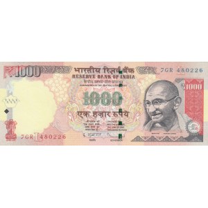 India, 1000 Rupees, 2012, UNC, p107d