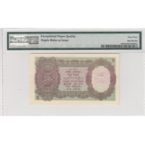 India, 5 Rupees, 1943, UNC, p18b