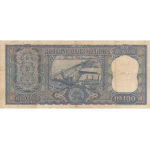 India, 100 Rupees, 1967, FINE, p62a
