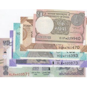 India,  Total 5 banknotes