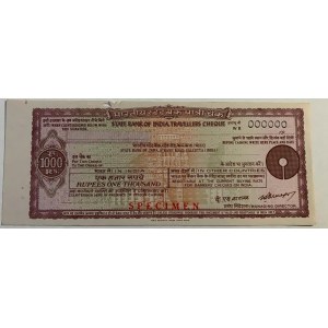 India, 1.000 Rupees,  AUNC,  SPECIMEN