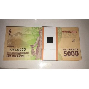 Indonesia, 5.000 Rupiah, 2016, UNC, p156, BUNDLE