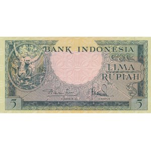 Indonesia, 5 Rupiah, 1957, UNC, p49a