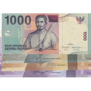 Indonesia,  Total 4 banknotes