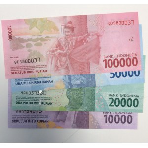 Indonesia,  Total 4 banknotes