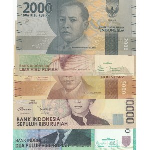 Indonesia,  Total 5 banknotes